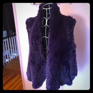 Super soft faux fur vest with pockets